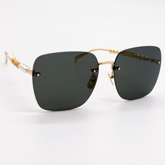 NEW GUCCI SUNGLASSES GOLD GREY WOMEN EYEWEAR GUCCI GG1923SA 001 main image 8